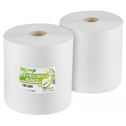 Ręcznik papierowy makulaturowy czyściwo WELMAX Velis 1W BIAŁY 280m 2szt.