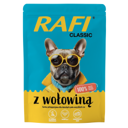Mokra karma dla psa DOLINA NOTECI Rafi Classic 400g z WOŁOWINĄ