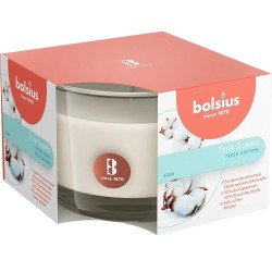 Świeca zapachowa w szkle BOLSIUS True Scents 24H ŚWIEŻA BAWEŁNA