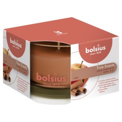 Świeca zapachowa w szkle BOLSIUS True Scents 24H JABŁKO-CYNAMON