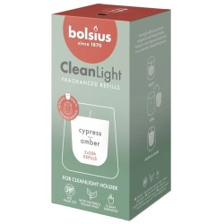 Wkładka zapachowa do świecznika BOLSIUS Clean Light CYPRYS I AMBER 2szt.