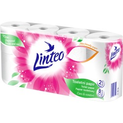 Papier toaletowy LINTEO Satin 2W 8szt. (136m) BIAŁY