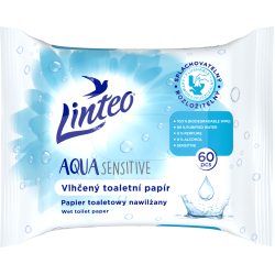 Papier toaletowy nawilżany LINTEO 60szt. AQUA SENSITIVE