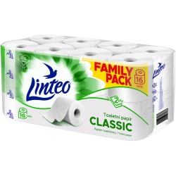 Papier toaletowy LINTEO Classic XXL Family 2W 16szt. (240m) BIAŁY