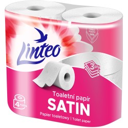 Papier toaletowy LINTEO Satin 2W 4szt. (68m) BIAŁY