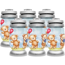 Znicz szklany BOLSIUS 3S Misie 36H 6szt.