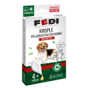 Krople na pchły i kleszcze FEDI dla średnich psów 4x2.5ml