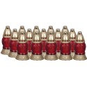 Znicz szklany 468CS - 8H 15szt. CZERWONY