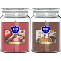 ZESTAW DUŻA Świeca zapachowa w słoiku BISPOL Aura 100H MIX "21" 2szt.