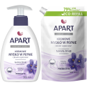ZESTAW Mydło w płynie z dozownikiem APART Creamy Care 300ml FIOŁEK + Zapas 400ml