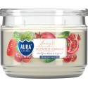 Świeca zapachowa w szkle z pokrywką BISPOL Aura 30H SOCZYSTE OWOCE