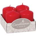 Świeca wotywna CANDLESENSE ~8H 6CM CZERWONA 4szt.