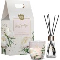 Zestaw prezentowy BISPOL Aura Candles (Świeca, Dyfuzor) JUST FOR YOU