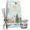 Zestaw prezentowy BISPOL Aura Candles (Świeca, Dyfuzor) WINTER WONDERLAND