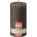 Świeca rustykalna żebrowana BOLSIUS Special 60H 13CM TAUPE