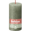 Świeca rustykalna BOLSIUS 30H 10CM ZIELONA OLIWKA