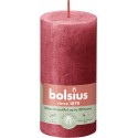 Świeca rustykalna BOLSIUS 30H 10CM DELIKATNA CZERWIEŃ