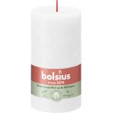 Świeca rustykalna BOLSIUS 60H 13CM MROŹNA BIEL