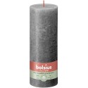 Świeca rustykalna BOLSIUS 85H 19CM BURZOWY SZARY