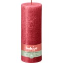 Świeca rustykalna BOLSIUS 85H 19CM DELIKATNA CZERWIEŃ