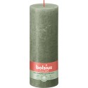 Świeca rustykalna BOLSIUS 85H 19CM ZIELONA OLIWKA