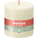 Świeca rustykalna BOLSIUS 62H 10CM DELIKATNY PERŁOWY