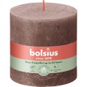 Świeca rustykalna BOLSIUS 62H 10CM TAUPE