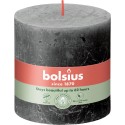 Świeca rustykalna BOLSIUS 62H 10CM BURZOWY SZARY