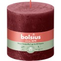 Świeca rustykalna BOLSIUS 62H 10CM AKSAMITNA CZERWIEŃ
