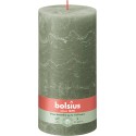 Świeca rustykalna BOLSIUS XXL 125H 20CM ZIELONA OLIWKA