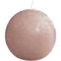 Świeca kula rustykalna BOLSIUS Special Essentials Ultra Gloss 16H 7CM MGLISTY RÓŻ