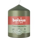 Świeca pieńkowa walec BOLSIUS Essentials 17H 8CM ZIELONA OLIWKA
