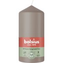 Świeca pieńkowa walec BOLSIUS Essentials 33H 12CM JASNY TAUPE