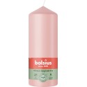 Świeca pieńkowa walec BOLSIUS Essentials 42H 15CM MGLISTY RÓŻ