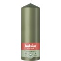 Świeca pieńkowa walec BOLSIUS Essentials 75H 20CM ZIELONA OLIWKA