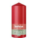Świeca pieńkowa walec BOLSIUS Essentials 43H 13CM DELIKATNA CZERWIEŃ