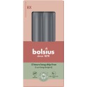 Świeca stołowa BOLSIUS Essentials 5H 17CM 8szt. BURZOWY SZARY