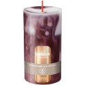 Świeca rustykalna BOLSIUS Marble 60H 13CM ROYAL BURGUNDY