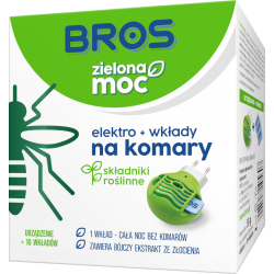 Wkłady na komary + elektro BROS Zielona Moc 1szt.