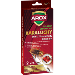 Pułapka lepowa na karaluchy, rybiki i inne owady biegające AROX 2szt.
