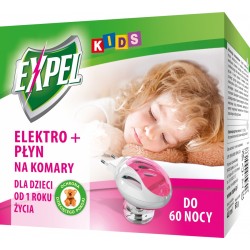 Urządzenie na komary 60 nocy + płyn EXPEL Kids- dzieci od 1 roku życia