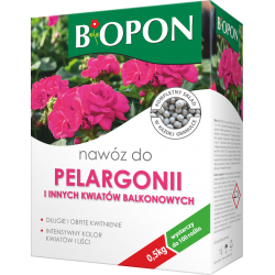 Nawóz do pelargonii i innych kwiatów balkonowych BIOPON 0.5KG