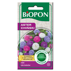 Nasiona BIOPON - ASTER CHIŃSKI Karłowy Mix Kolorów 1g
