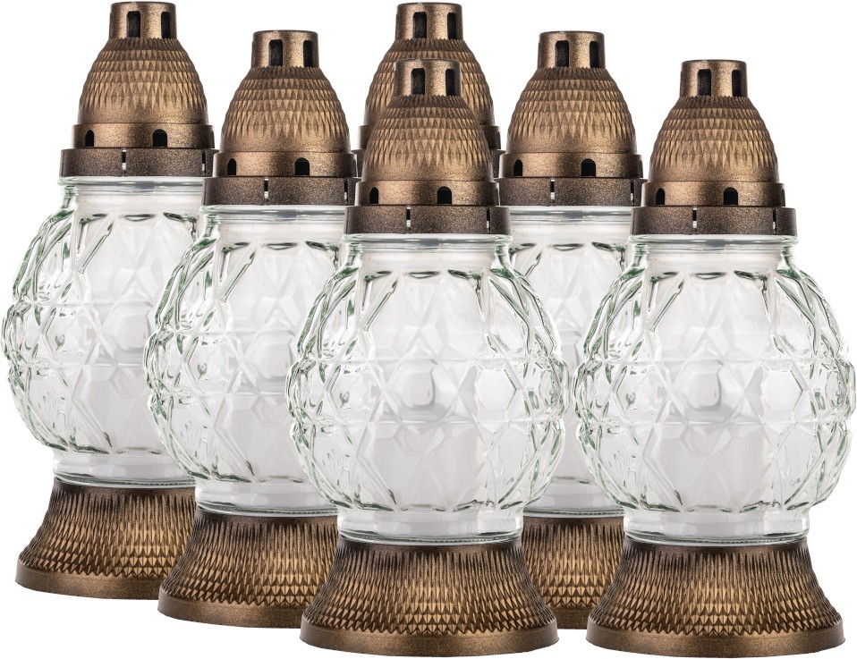 Znicz szklany Z-326 - 22H 6szt. TRANSPARENTNY